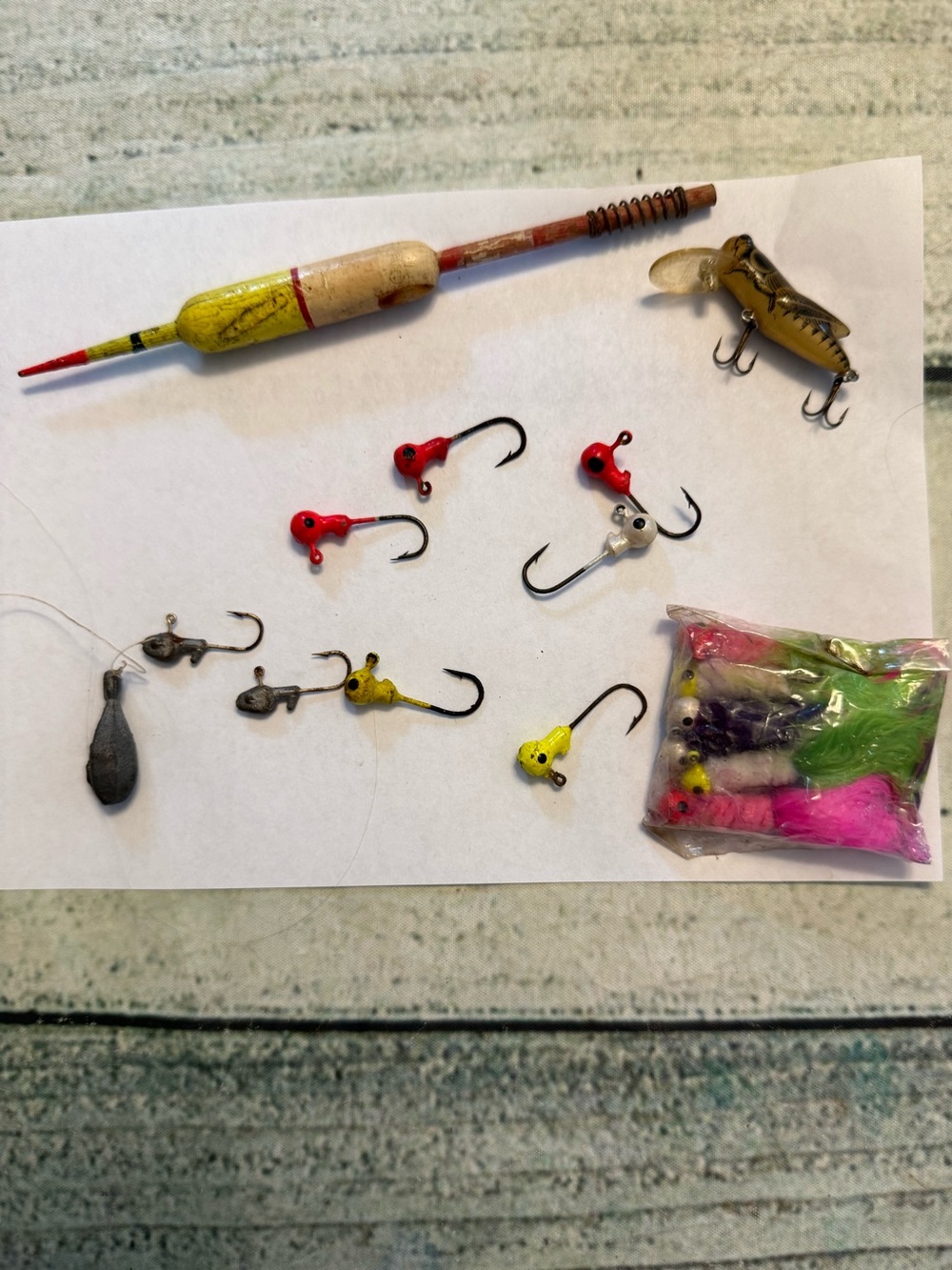 Lot of vintage fishing lures.